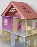 Wooden Toy House with Furniture for Kids (Free Paint Set)