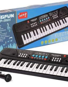 37 Key Piano Keyboard Toy with DC Power Option, Recording and Mic for Kids