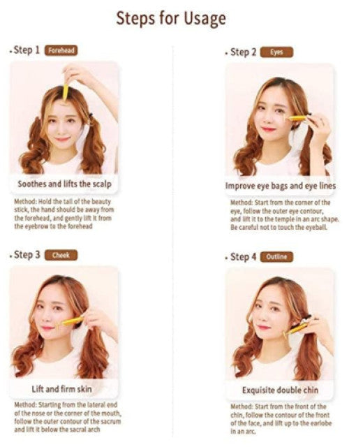 T-Shaped Anti Wrinkle Massager for Forehead Cheek Neck Clavicle Arm Leg